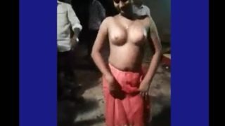 Desi girl dancing nude on street