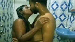 Bathroom sex with hot Tamil girl