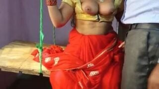 Fucking Bihari housewife in red saree
